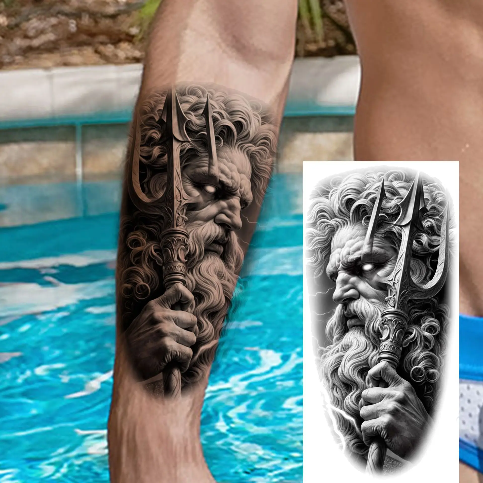 Реалистичные временные тату-наклейки Zeus: водостойкие, премиум-класса, долговечные, нетоксичные, безопасные для кожи, для рук и икр
Реалистичные временные тату-наклейки Zeus: водостойкие, премиум-класса, долговечные, нетоксичные, безопасные для кожи, для рук и икр