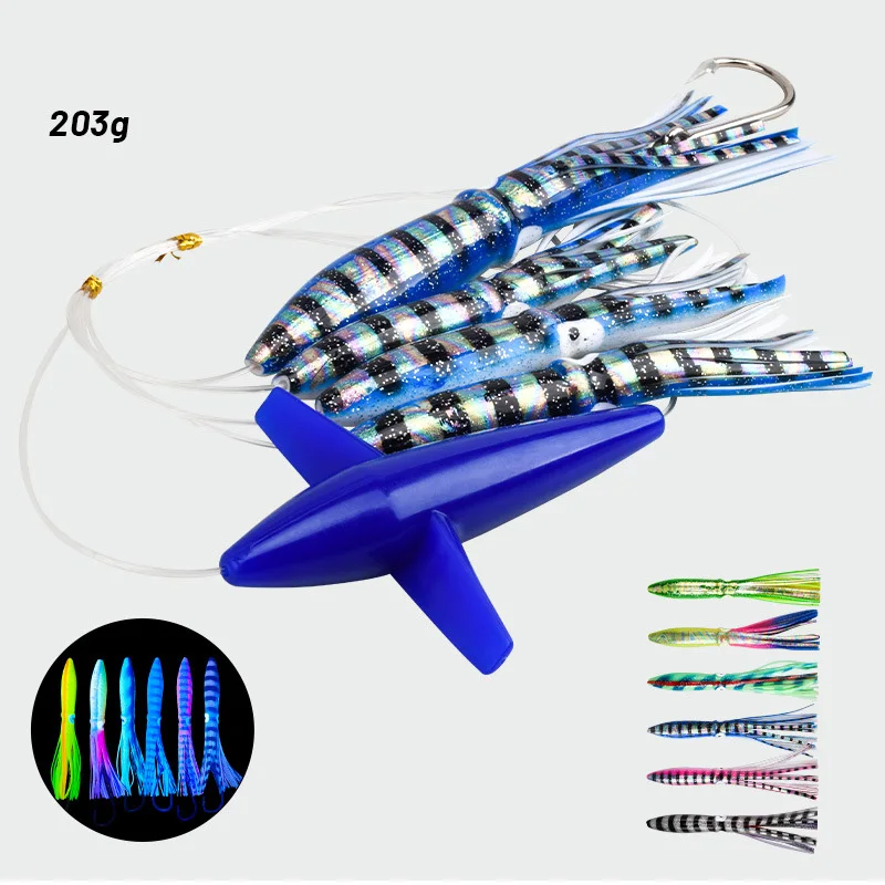 151g Dragged bait - rotating Propeller Artificial Bait Biomimetic UV Squid Tuna Mackerel Marine Fishing Bait Seawater
151g Dragged bait - rotating Propeller Artificial Bait Biomimetic UV Squid Tuna Mackerel Marine Fishing Bait Seawater