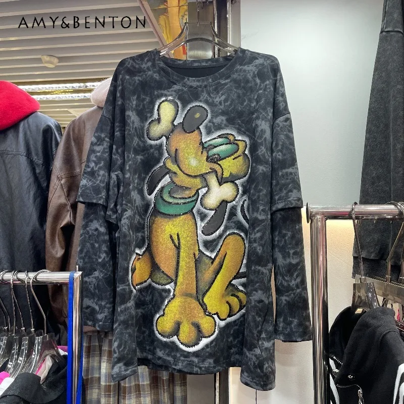 2025 Autumn Trendy Versatile Personality Casual Sequin Cartoon Long Sleeves T-Shirt Fashion Loose Round Neck Top Tees Pullover
2025 Autumn Trendy Versatile Personality Casual Sequin Cartoon Long Sleeves T-Shirt Fashion Loose Round Neck Top Tees Pullover