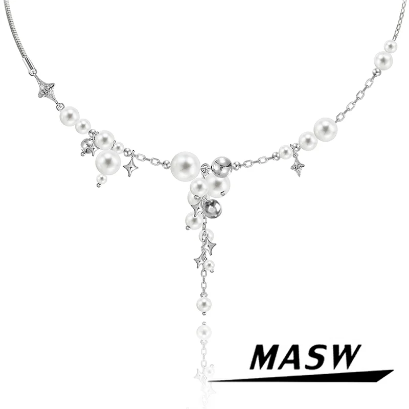 MASW Original Design Delicate Senior One Layer Glass Simulated Pearl Star Pendant Necklace For Women Girl Trendy Jewelry
MASW Original Design Delicate Senior One Layer Glass Simulated Pearl Star Pendant Necklace For Women Girl Trendy Jewelry