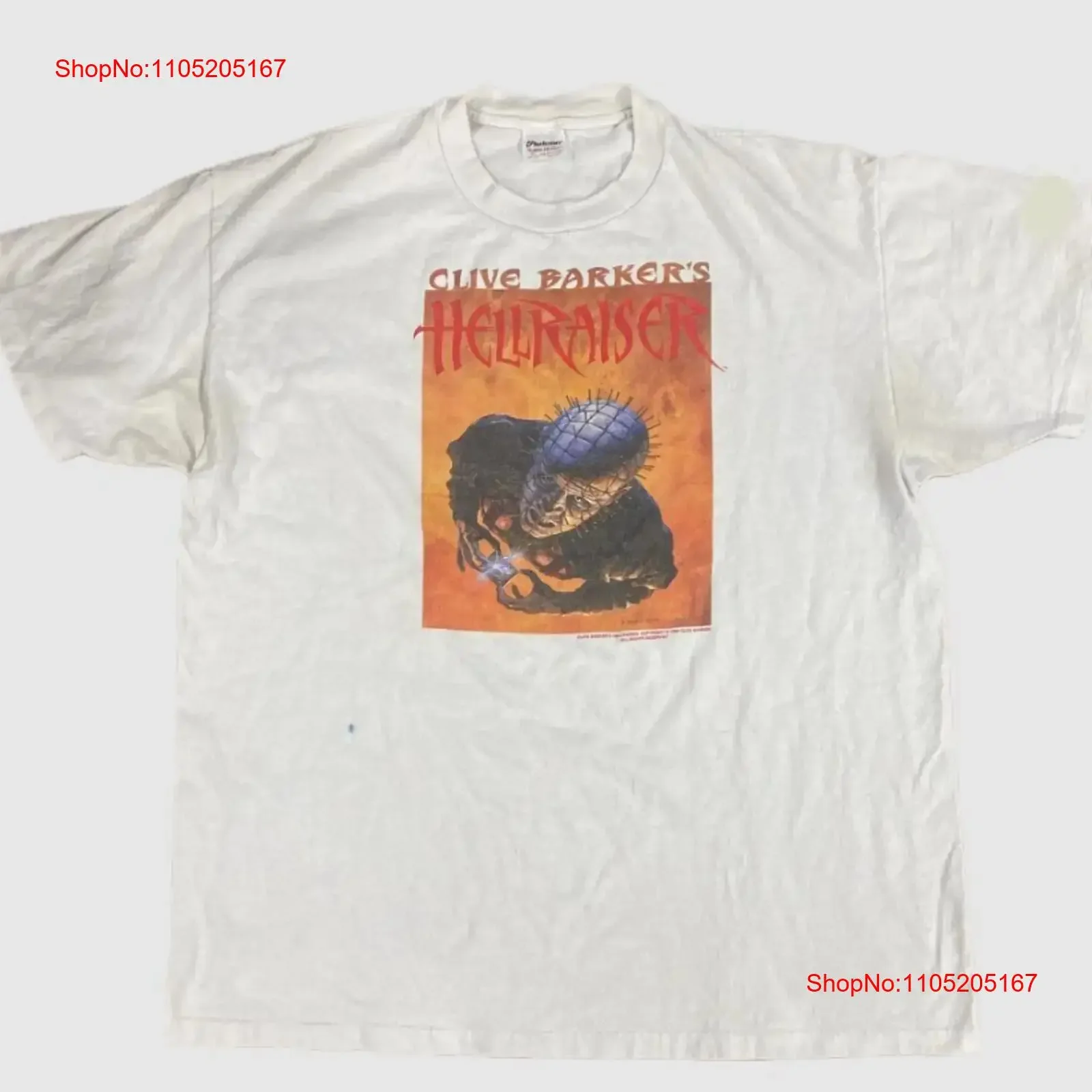 Футболка с граффити Clive Barker's Hellraiser, белая, QT1043, винтажная, стираная, дышащая, повседневная, удобная, модная с графикой
Футболка с граффити Clive Barker's Hellraiser, белая, QT1043, винтажная, стираная, дышащая, повседневная, удобная, модная с графикой