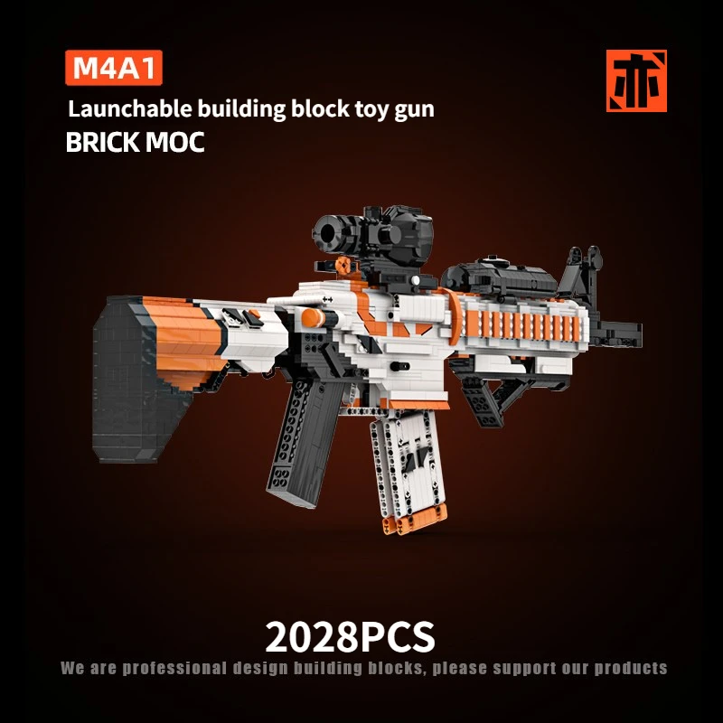 2028PCS M4A1 Assault Rifle Building Blocks Emissibility With Bullet Assemble Gun Bricks Weapon Toy Gift For Military Fan
2028PCS M4A1 Assault Rifle Building Blocks Emissibility With Bullet Assemble Gun Bricks Weapon Toy Gift For Military Fan