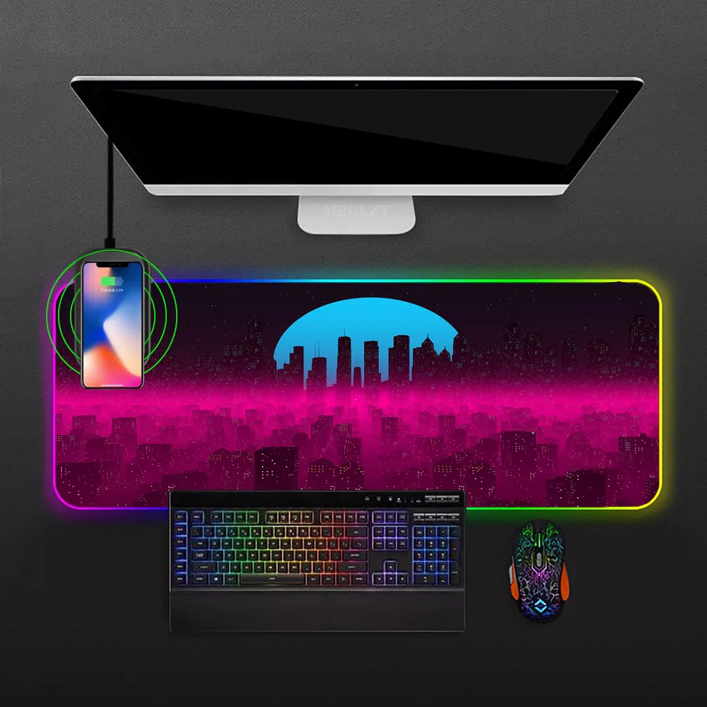 New Function Glow Night City Street RGB Wireless Charging Mousepad Big Mousepepad Table for Laptop Office Accessory Mouse Carpet
New Function Glow Night City Street RGB Wireless Charging Mousepad Big Mousepepad Table for Laptop Office Accessory Mouse Carpet