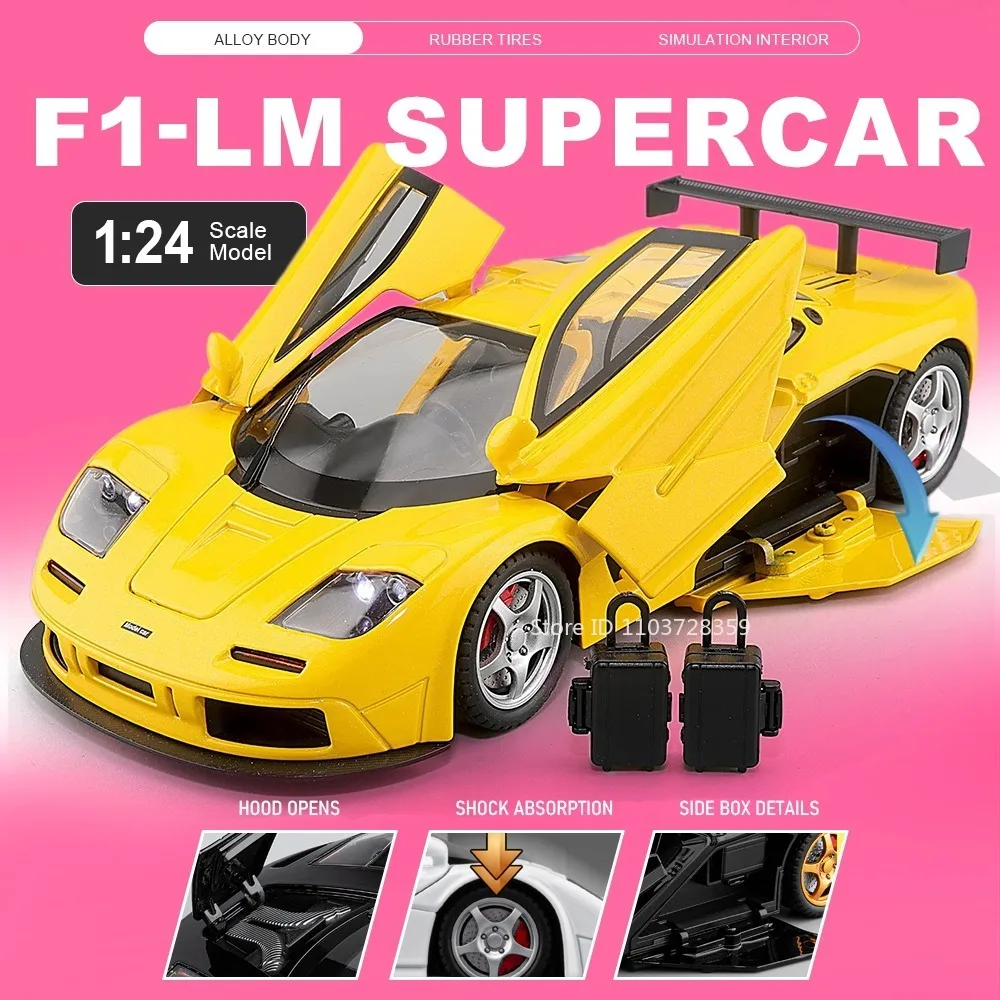 1:24 F1-LM 720S Model Toy Sports Cars Alloy Diecast Sound Light Shock Absorption Doors Opened Pull Back Collection Supercars
1:24 F1-LM 720S Model Toy Sports Cars Alloy Diecast Sound Light Shock Absorption Doors Opened Pull Back Collection Supercars