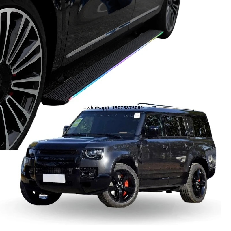Aluminum Alloy Running Boards with LED Light for Defender 130 Electric Side Step
Aluminum Alloy Running Boards with LED Light for Defender 130 Electric Side Step
