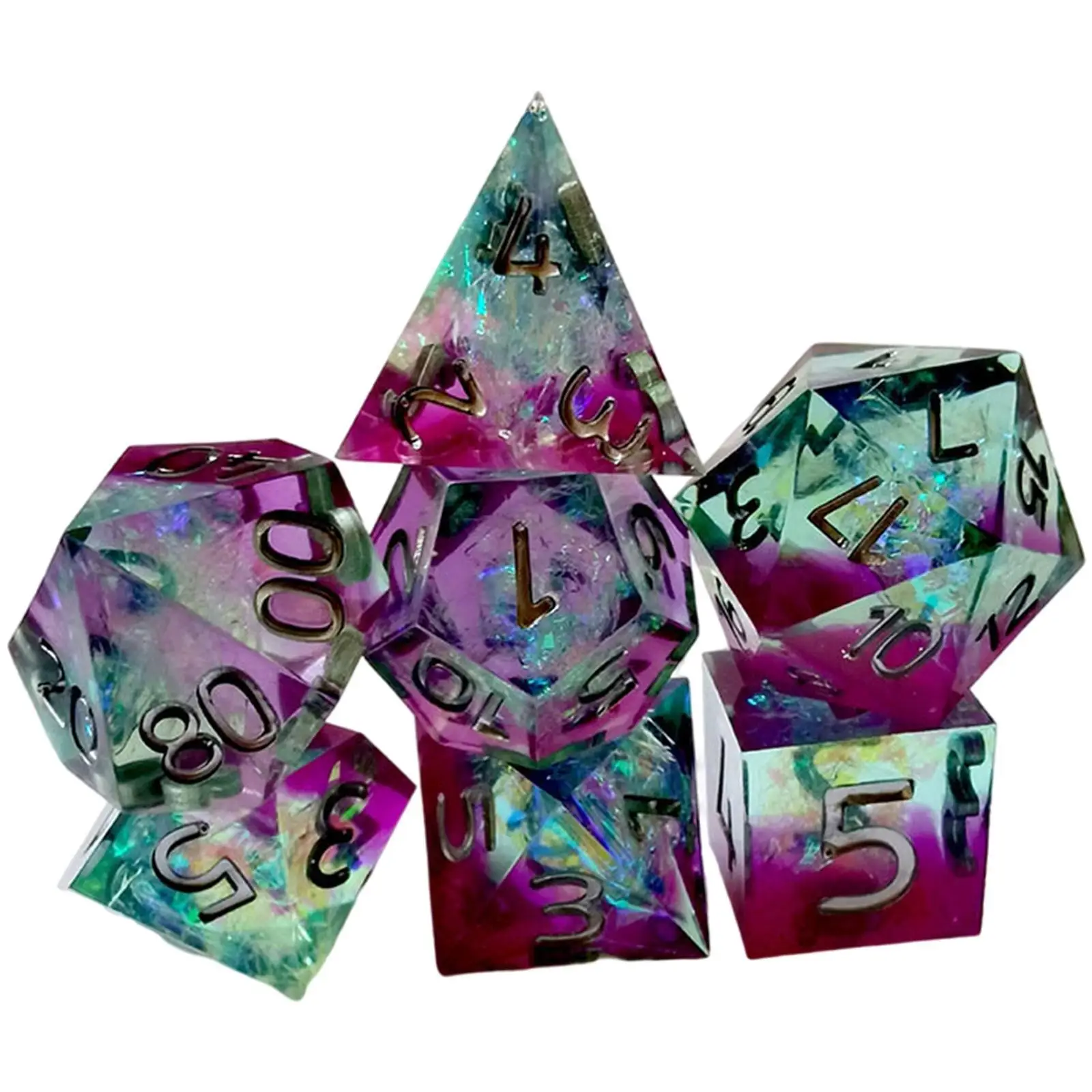 Pack of 7 Acrylic Multi Side Dice for Role Play Party Table Game Supplies
Pack of 7 Acrylic Multi Side Dice for Role Play Party Table Game Supplies