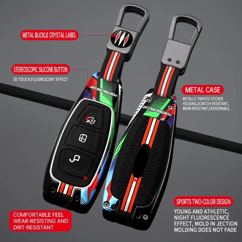 Metal + silicone Car Remote Smart Key Case Cover For Ford Fiesta Focus 3 4 Mondeo Ecosport Kuga Focus ST Protector Accessories
Metal + silicone Car Remote Smart Key Case Cover For Ford Fiesta Focus 3 4 Mondeo Ecosport Kuga Focus ST Protector Accessories
