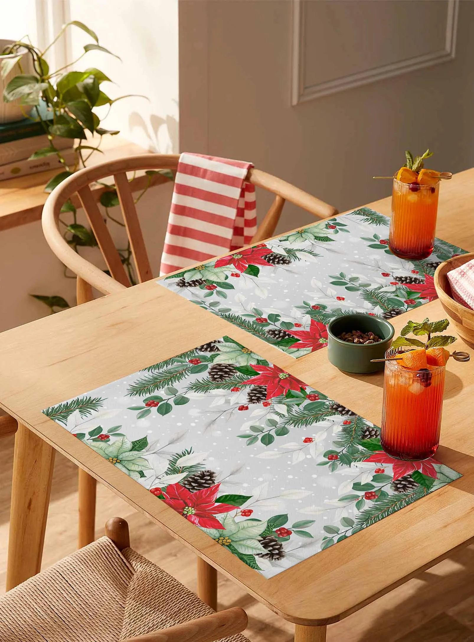 4/6 Pcs Gradient Gray Christmas Pine Branch Placemat Wedding Party Dining Decor Linen Table Mat Kitchen Accessories
4/6 Pcs Gradient Gray Christmas Pine Branch Placemat Wedding Party Dining Decor Linen Table Mat Kitchen Accessories