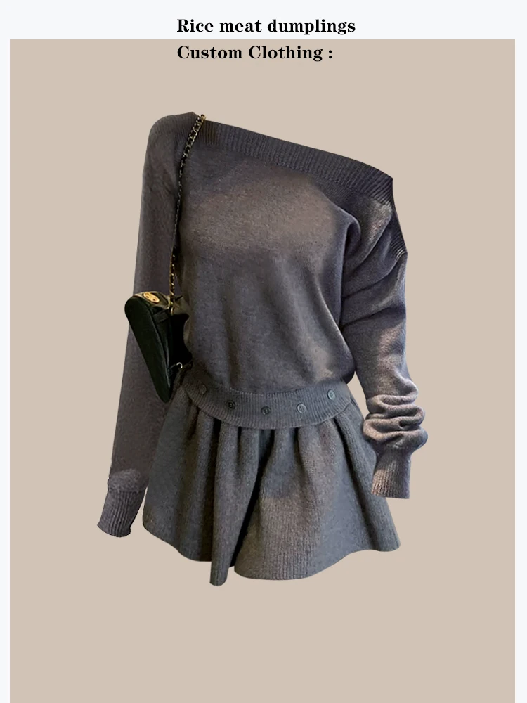 Seoul Holiday Knitted Dress Casual Commute Design Shoulder Grey Long Sleeve Dress Women's Fashion Set High Waist Mid-Length
Seoul Holiday Knitted Dress Casual Commute Design Shoulder Grey Long Sleeve Dress Women's Fashion Set High Waist Mid-Length