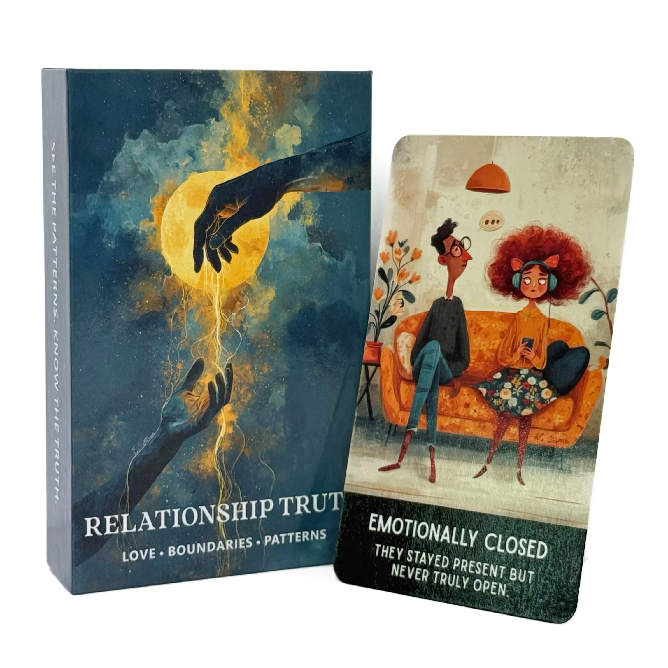 Relationship Truth Oracle Cards, 54 Durable Cards, Self-Reflection & Guidance, Tarot Cards for Beginners, Card Games, 12*7cm
Relationship Truth Oracle Cards, 54 Durable Cards, Self-Reflection & Guidance, Tarot Cards for Beginners, Card Games, 12*7cm