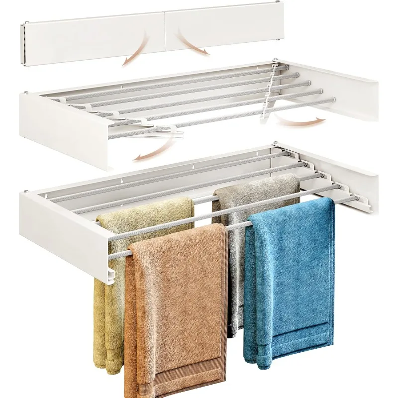 Wall Mounted Drying Rack,Laundry Drying Rack,Clothes Drying Rack Wall Mounted,31.5" Wide,Drying Rack Clothing
Wall Mounted Drying Rack,Laundry Drying Rack,Clothes Drying Rack Wall Mounted,31.5" Wide,Drying Rack Clothing