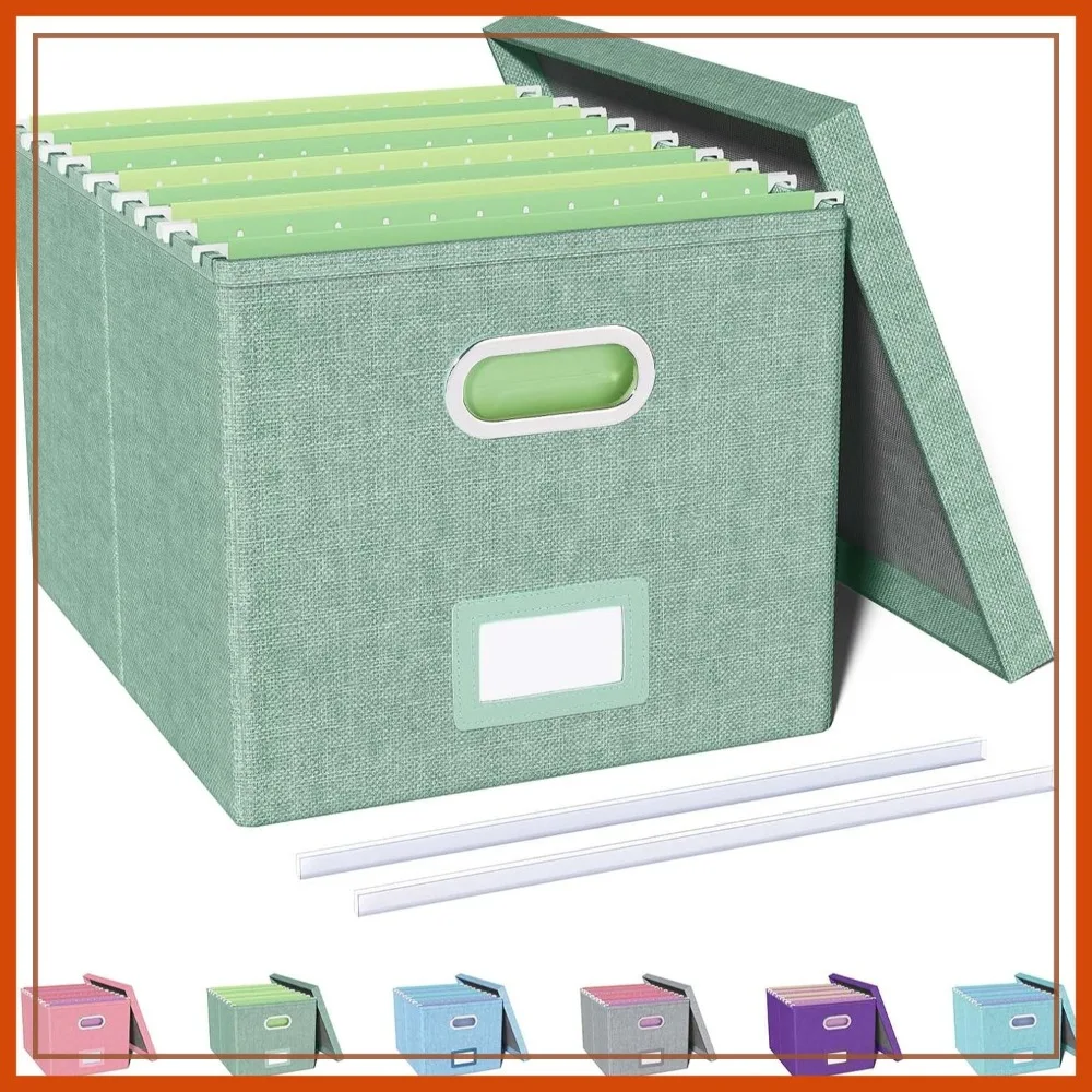 Portable File Organizer Box with Lid for Letter Size Folders, Home Office Storage, Green, 1 Pack
Portable File Organizer Box with Lid for Letter Size Folders, Home Office Storage, Green, 1 Pack