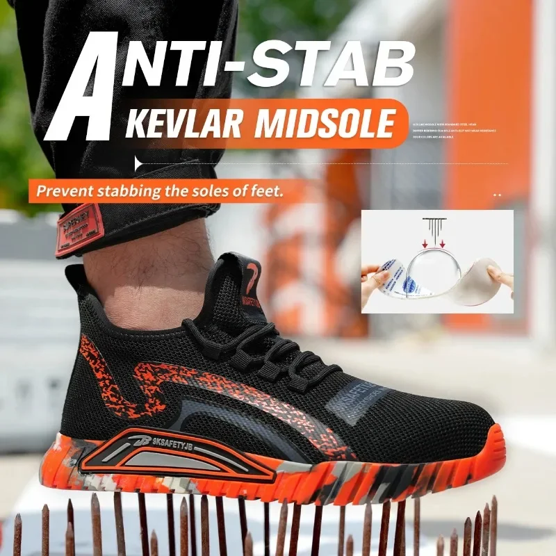 Fashion Labor Shoes Steel Toe Sneakers Puncture Proof Protective Boots Male Footwear Mesh Breathable Men Work Safety Shoes
Fashion Labor Shoes Steel Toe Sneakers Puncture Proof Protective Boots Male Footwear Mesh Breathable Men Work Safety Shoes