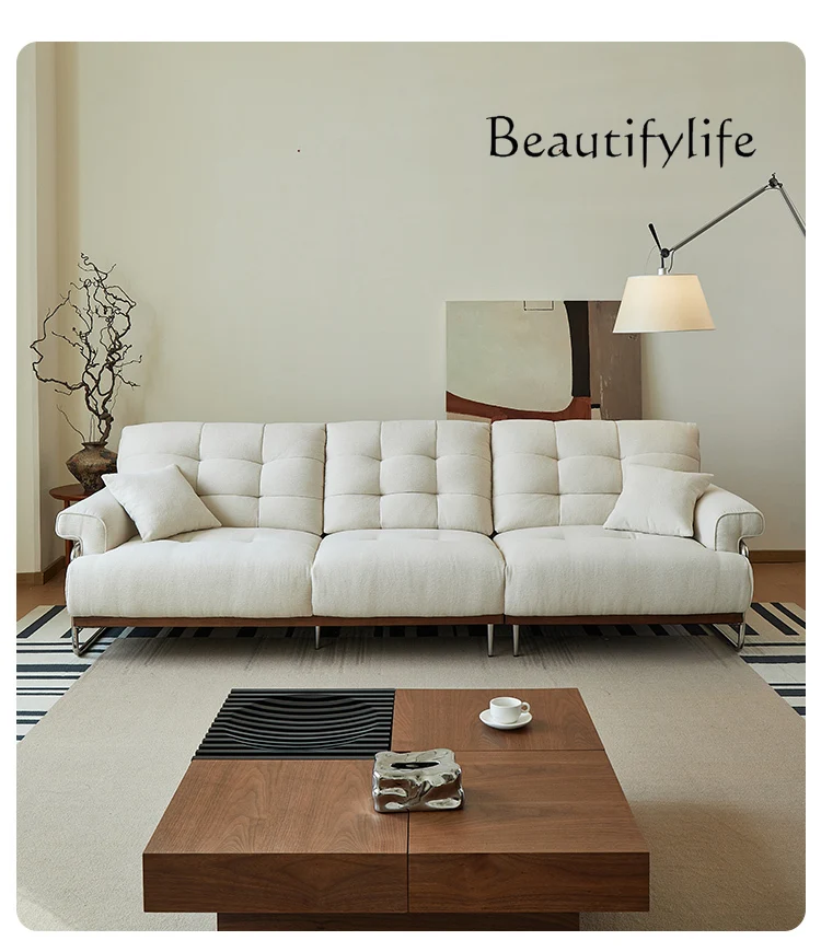 Новый диван из шерстяной ткани с облаком для маленькой квартиры, гостиной, кремовый льняной диван из синели
Новый диван из шерстяной ткани с облаком для маленькой квартиры, гостиной, кремовый льняной диван из синели