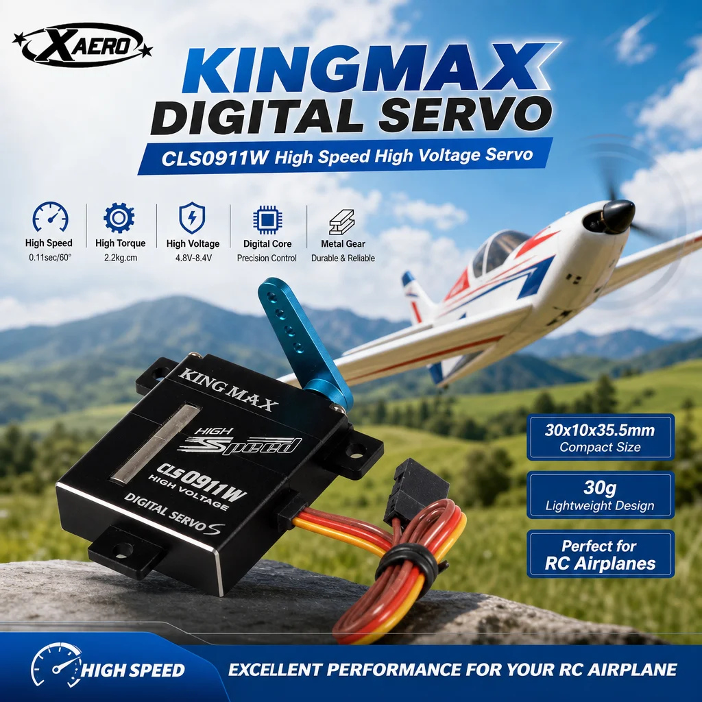 1Pc KINGMAX Digital Servo High Speed Voltage CLS0911W 30x10x35.5mm For RC Model
1Pc KINGMAX Digital Servo High Speed Voltage CLS0911W 30x10x35.5mm For RC Model