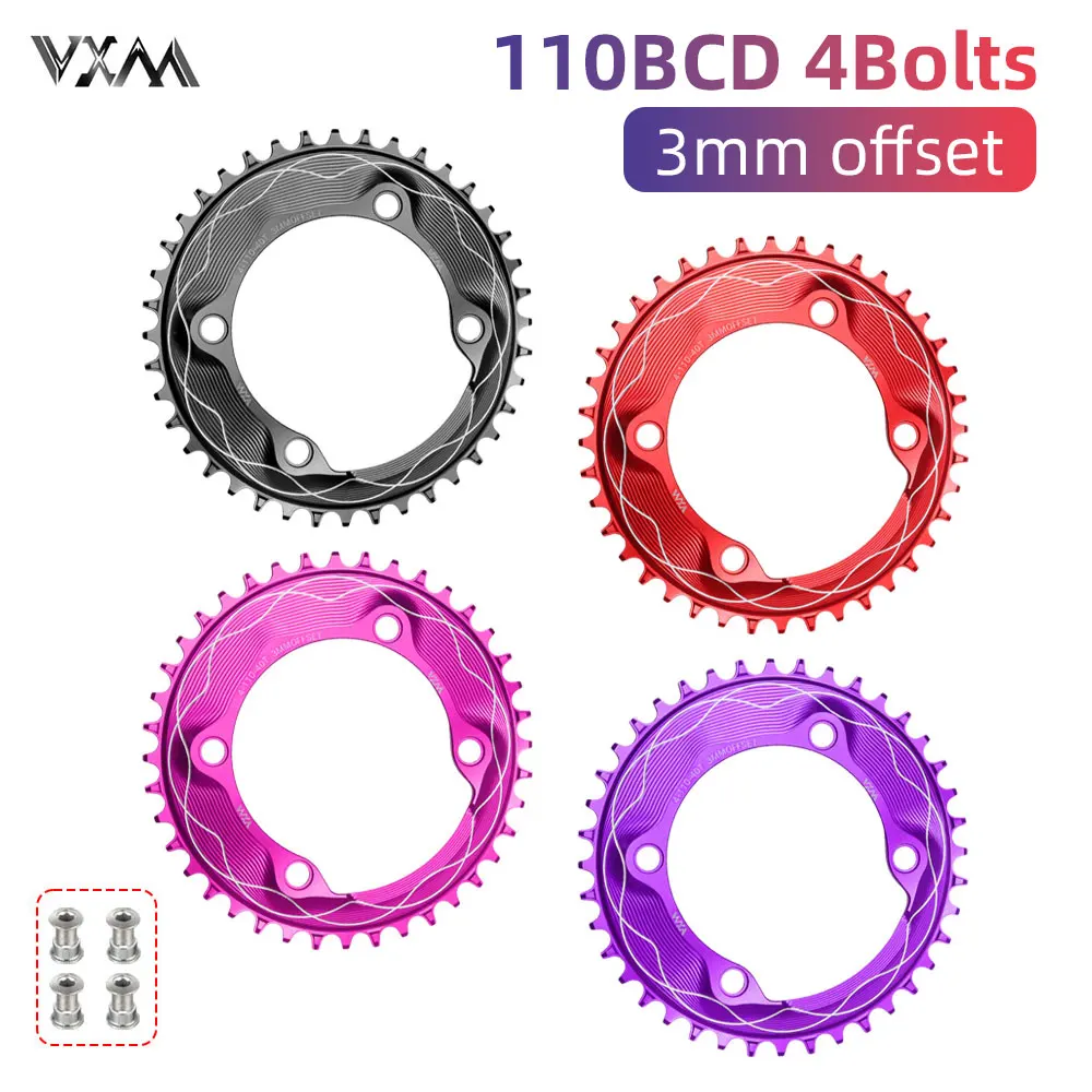 VXM 3MM Offset 110BCD Close Chainwheel For R9200 8100-7100 Narrow Wide Tooth Chainring 7075 Single Disc Round
VXM 3MM Offset 110BCD Close Chainwheel For R9200 8100-7100 Narrow Wide Tooth Chainring 7075 Single Disc Round