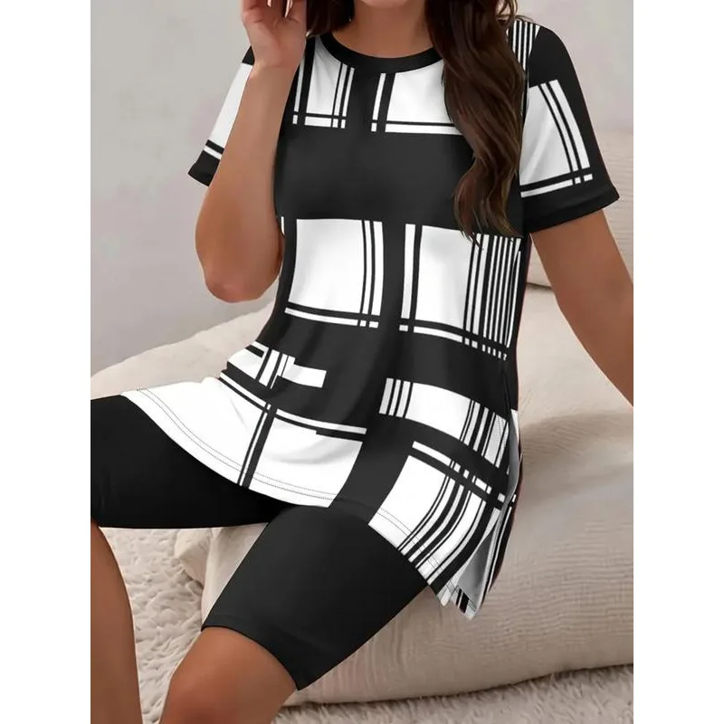 Floral Print Short Sleeve Fashion Set Women's Summer Outfit Cross-Border Short V 76438 Printed Set Stylish And Trendy
Floral Print Short Sleeve Fashion Set Women's Summer Outfit Cross-Border Short V 76438 Printed Set Stylish And Trendy