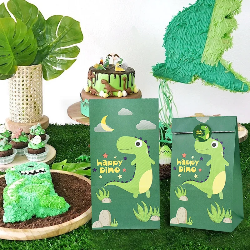 12Pcs Cartoon Dinosaur Gift Bag With Paper Sticker Jungle Dino Birthday Party Candy Favor Bag For Baby Shower Gift Packing Decor
12Pcs Cartoon Dinosaur Gift Bag With Paper Sticker Jungle Dino Birthday Party Candy Favor Bag For Baby Shower Gift Packing Decor