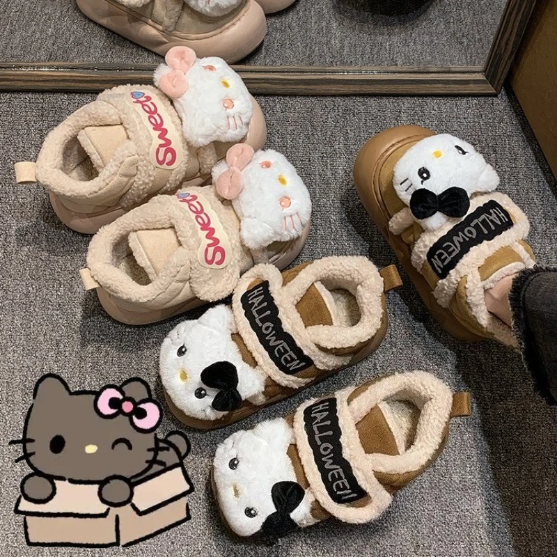 Хлопковые сапоги Sanrio Hello Kitty, зимние зимние сапоги с героями мультфильмов на толстой подошве, модные нескользящие удобные ботинки для девочек, увеличивающие рост
Хлопковые сапоги Sanrio Hello Kitty, зимние зимние сапоги с героями мультфильмов на толстой подошве, модные нескользящие удобные ботинки для девочек, увеличивающие рост