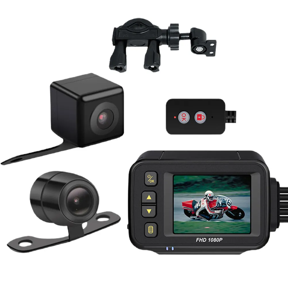 1Set Motorcycle Recorder IP65 Waterproof Dual Lens Driving Camera Black Motorcycle Driving Recorder Continuous Front Rear
1Set Motorcycle Recorder IP65 Waterproof Dual Lens Driving Camera Black Motorcycle Driving Recorder Continuous Front Rear