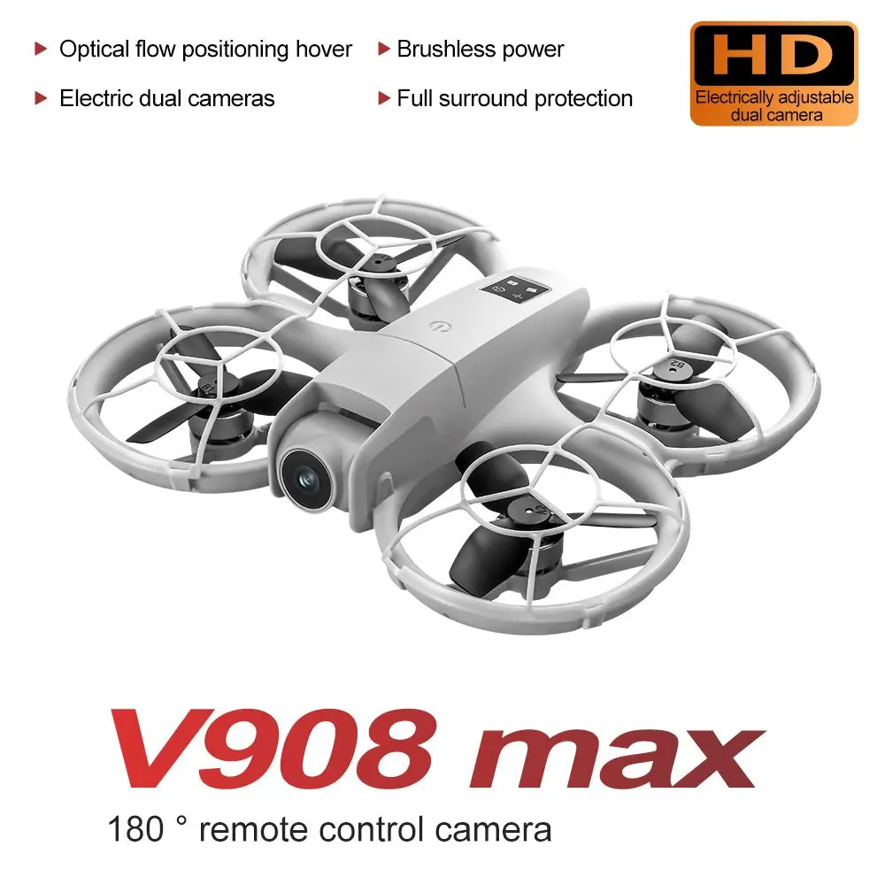 Дрон V908MAX - Уличный квадрокоптер для начинающих и опытных пилотов, 120 ° Широкоугольная FPV-камера, 360° ° Флипы, моторизованное наклонение
Дрон V908MAX - Уличный квадрокоптер для начинающих и опытных пилотов, 120 ° Широкоугольная FPV-камера, 360° ° Флипы, моторизованное наклонение
