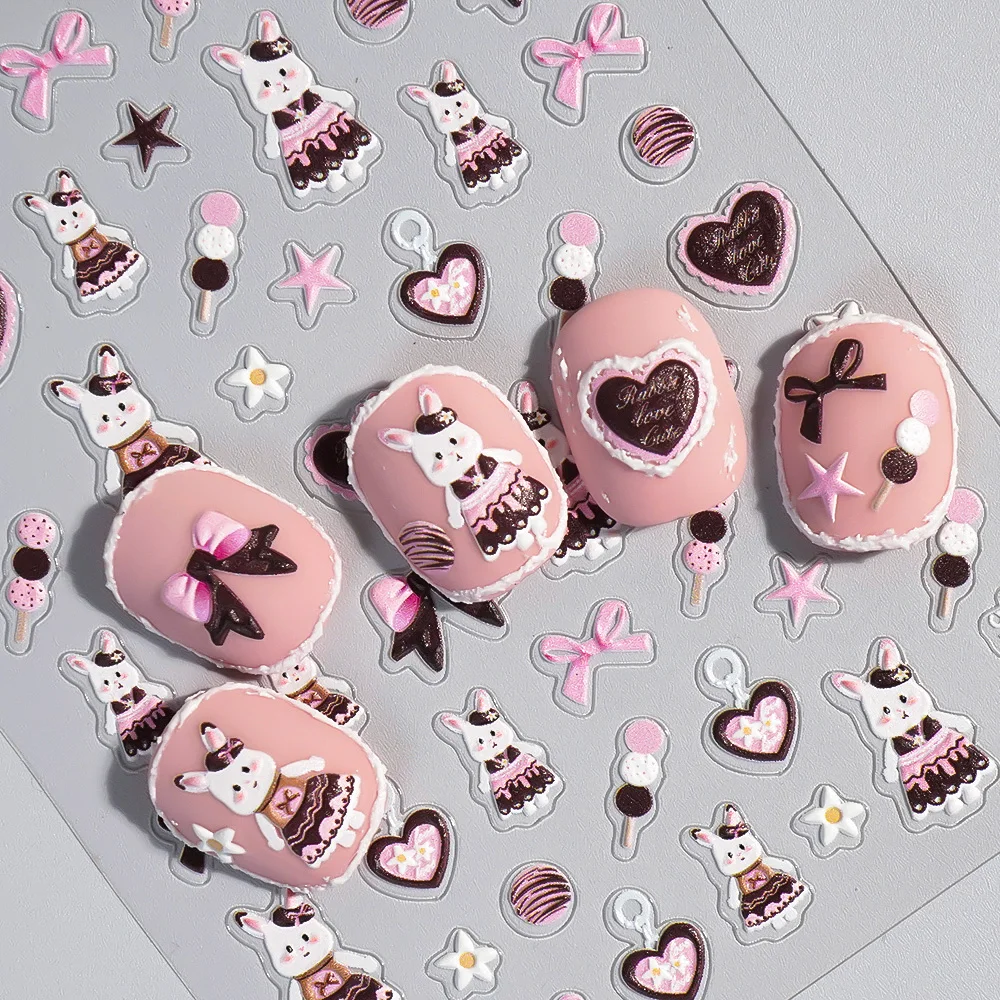 3D Cute Cartoon Nail Stickers – Sweet Cake & Bunny Design Kawaii DIY Nail Art Decals for Girls
3D Cute Cartoon Nail Stickers – Sweet Cake & Bunny Design Kawaii DIY Nail Art Decals for Girls