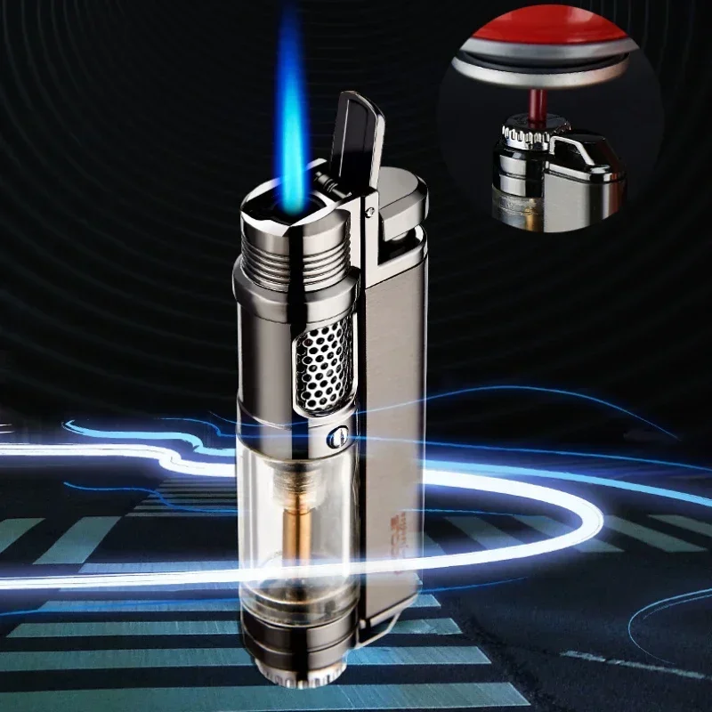 Фонарик с видимым газовым окном, зажигалка для сигар, реактивная бутановая металлическая турбо-ветрозащитная зажигалка, портативный аэрограф 1300C, мужской гаджет
Фонарик с видимым газовым окном, зажигалка для сигар, реактивная бутановая металлическая турбо-ветрозащитная зажигалка, портативный аэрограф 1300C, мужской гаджет