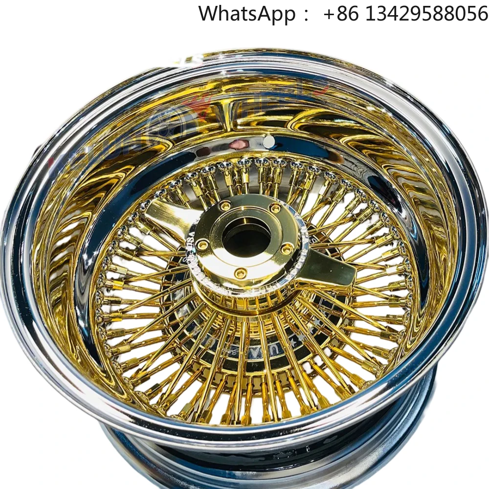 Kelun Brand Lowrider 14x7 Reverse Lace Spoke Chrome Wire Wheel Rims with Adapter Wire Spoke Wheels
Kelun Brand Lowrider 14x7 Reverse Lace Spoke Chrome Wire Wheel Rims with Adapter Wire Spoke Wheels