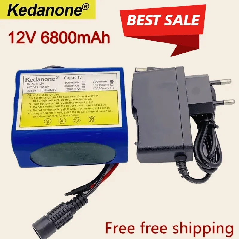 Explosive 12V 18650 lithium battery, 6.8Ah long battery life, BMS protection+12.6V charging, suitable for multiple devices
Explosive 12V 18650 lithium battery, 6.8Ah long battery life, BMS protection+12.6V charging, suitable for multiple devices