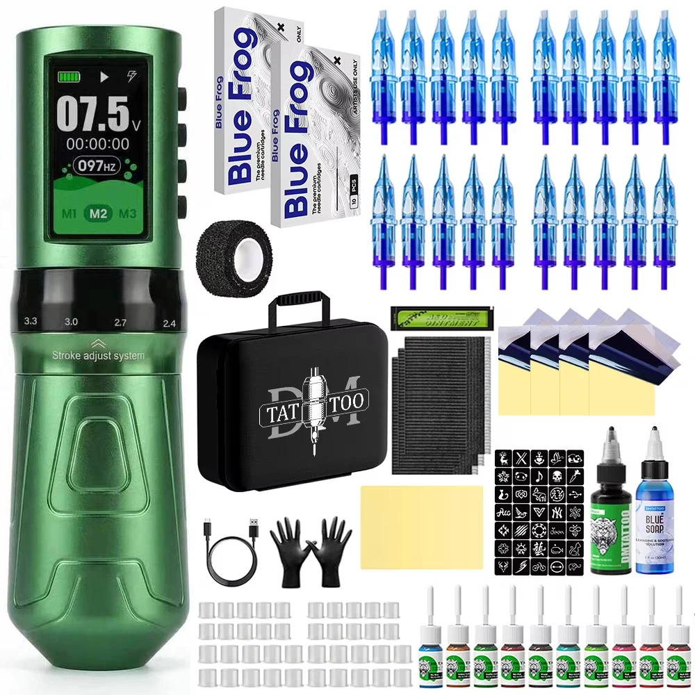 DM Tattoo Kit Professional Tattoo Pen Kit For Permanent Makeup Tattoo Machine Kit Wireless Power Supply Tattoo Gun Kit
DM Tattoo Kit Professional Tattoo Pen Kit For Permanent Makeup Tattoo Machine Kit Wireless Power Supply Tattoo Gun Kit