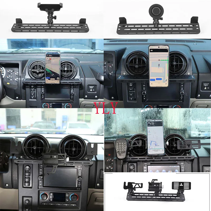 Aluminum alloy black For Hummer H2 2003-2007 car dashboard air outlet multi-functional mobile phone holder car accessories
Aluminum alloy black For Hummer H2 2003-2007 car dashboard air outlet multi-functional mobile phone holder car accessories