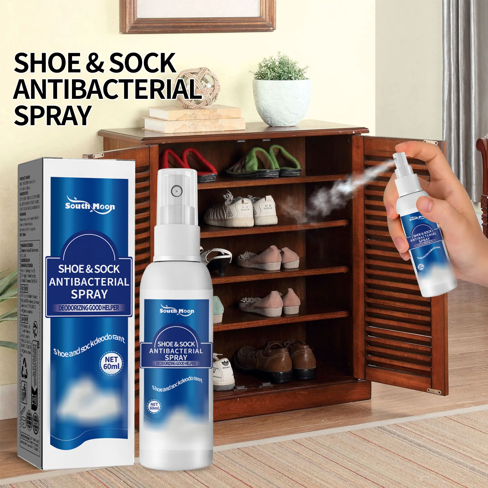 Antibacterial Spray for Shoe Foot Odor Shoes Stink Freshener Socks Odor Remover Spray Refresh Antiperspirant Health Care 60ml
Antibacterial Spray for Shoe Foot Odor Shoes Stink Freshener Socks Odor Remover Spray Refresh Antiperspirant Health Care 60ml