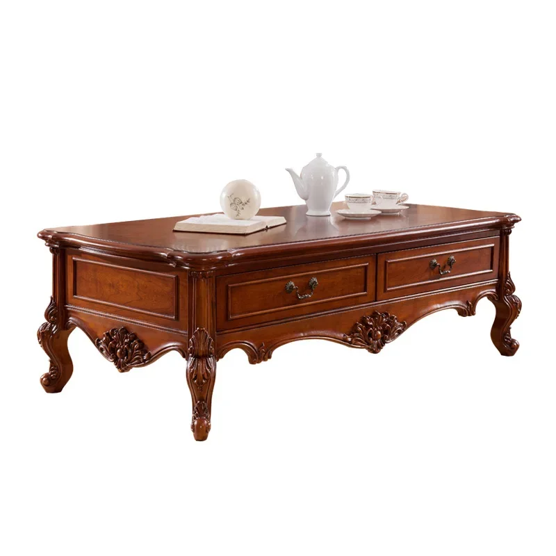 Чайный столик из массива дерева, европейский резной квадратный стол, гостиная
Чайный столик из массива дерева, европейский резной квадратный стол, гостиная