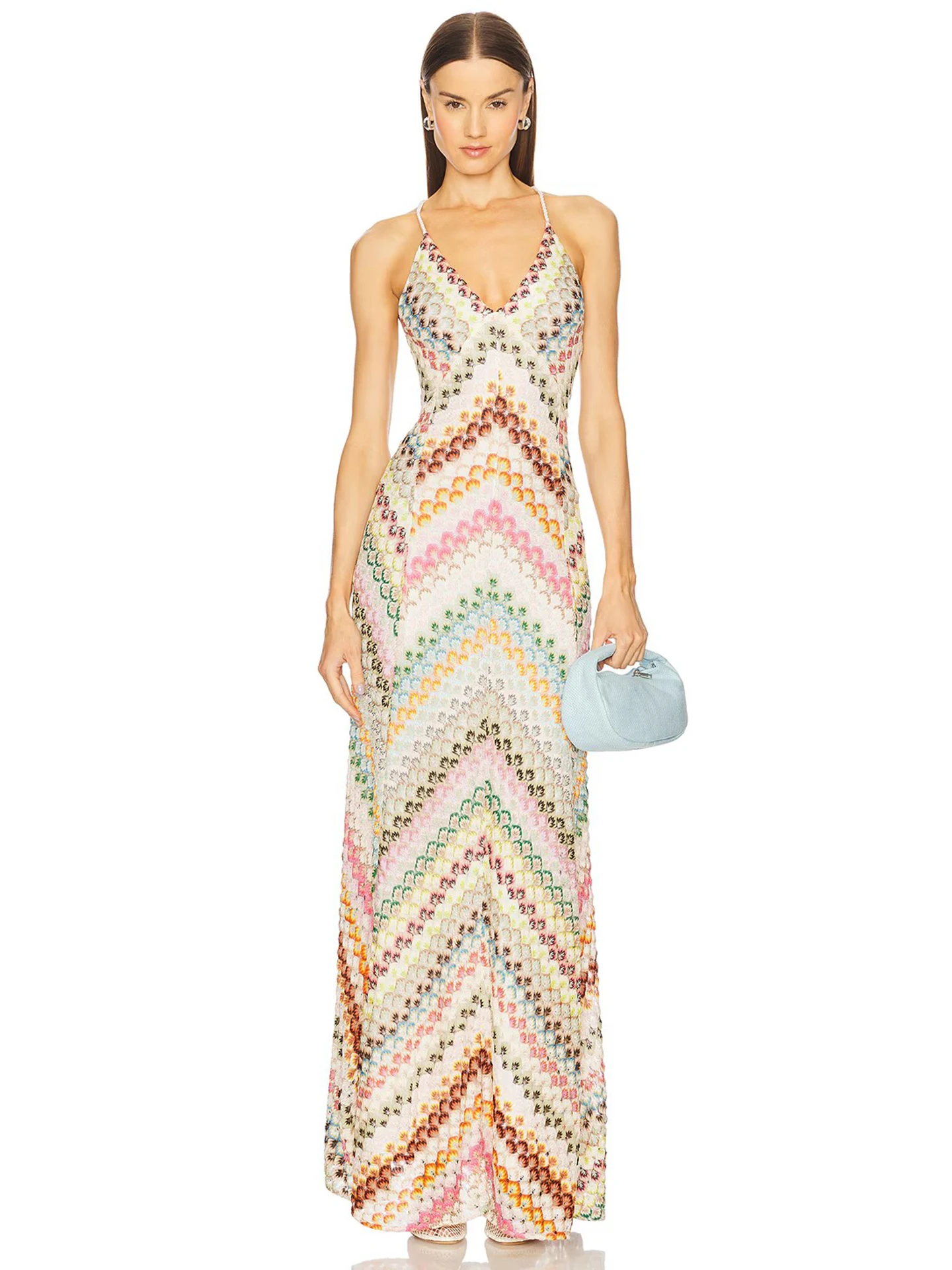 VGH Pombi Long Dress Irregular Geometric Pattern V-neck Sleeveless Waist-cinched Strap Casual Style Polyester Fiber Spring Su...
VGH Pombi Long Dress Irregular Geometric Pattern V-neck Sleeveless Waist-cinched Strap Casual Style Polyester Fiber Spring Su...