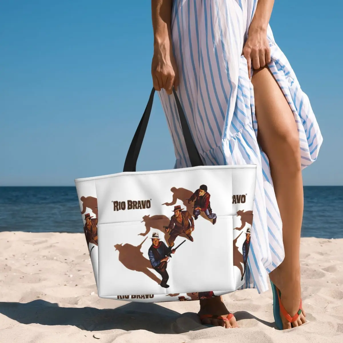 Rio Bravo Movie Beach Tote Bag Sport Gym Yoga Duffle Large Tote Bag Women Travel Bag Fitness bag
Rio Bravo Movie Beach Tote Bag Sport Gym Yoga Duffle Large Tote Bag Women Travel Bag Fitness bag