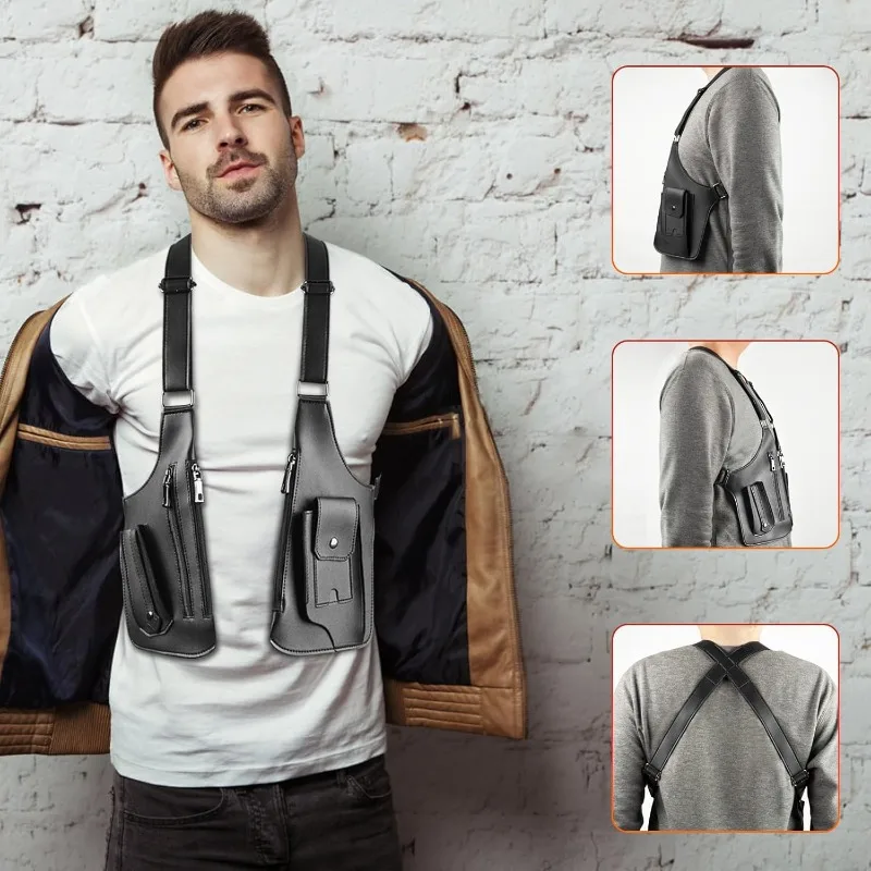 High Quality Men’s Chest/Underarm/Back Pack Tactical Vest Bag Style, PU Leather & Oxford Cloth, Vintage Design with Phone Pouch
High Quality Men’s Chest/Underarm/Back Pack Tactical Vest Bag Style, PU Leather & Oxford Cloth, Vintage Design with Phone Pouch