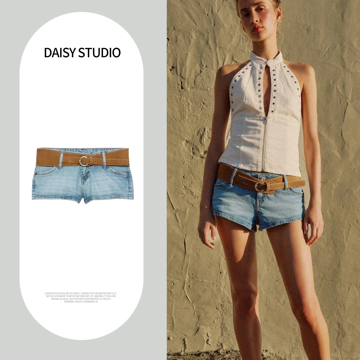 Low Waist Zipper Detail Belted Denim Shorts Women's Summer New Casual Style Fashion Polyester Fiber Straight Leg Pants
Low Waist Zipper Detail Belted Denim Shorts Women's Summer New Casual Style Fashion Polyester Fiber Straight Leg Pants