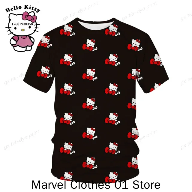 Летняя футболка для девочек Kawaii Hello Kitty, футболка для девочек, детские топы с коротким рукавом, одежда для мальчиков, Детская летняя уличная одежда Sanrio
Летняя футболка для девочек Kawaii Hello Kitty, футболка для девочек, детские топы с коротким рукавом, одежда для мальчиков, Детская летняя уличная одежда Sanrio