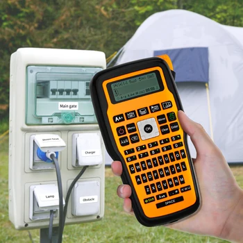 Portable Label Printer Handheld Printer Sticky Label Maker Machine 203dpi 6/9/12mm Label Compatible for Brother P-touch PTH110