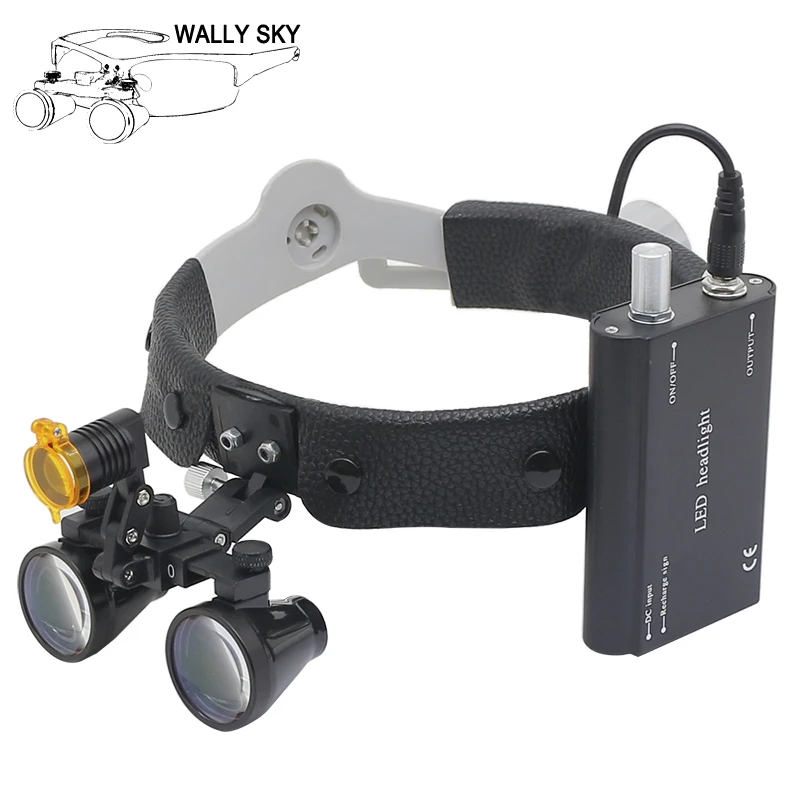 Headband Dental Loupe 3.5X Medical Binocular Magnifier 3W LED Dentist Surgical Headlight Adjustable Brightness Head Lamp
Headband Dental Loupe 3.5X Medical Binocular Magnifier 3W LED Dentist Surgical Headlight Adjustable Brightness Head Lamp