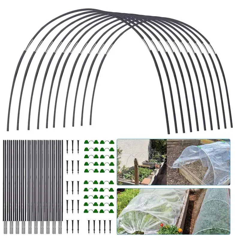 Greenhouse Hoops Reusable Fibreglass Grow Set Gardening Plant Grow Support Tunnel Flexible Bend Stakes Reusable Support Frame
Greenhouse Hoops Reusable Fibreglass Grow Set Gardening Plant Grow Support Tunnel Flexible Bend Stakes Reusable Support Frame