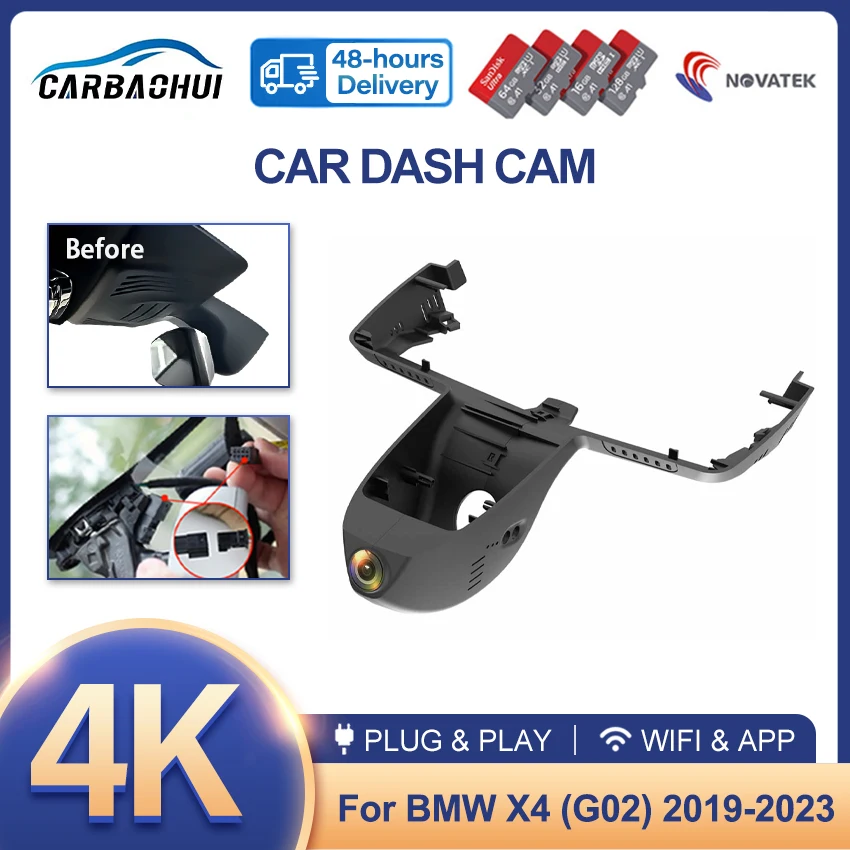 Dash Cam for BMW X4 G02 F26 m40i F98 2019 2020 2021 2022 2023,Plug and Play 4K DashCam camera OEM Style Car DVR WIFI APP Control
Dash Cam for BMW X4 G02 F26 m40i F98 2019 2020 2021 2022 2023,Plug and Play 4K DashCam camera OEM Style Car DVR WIFI APP Control