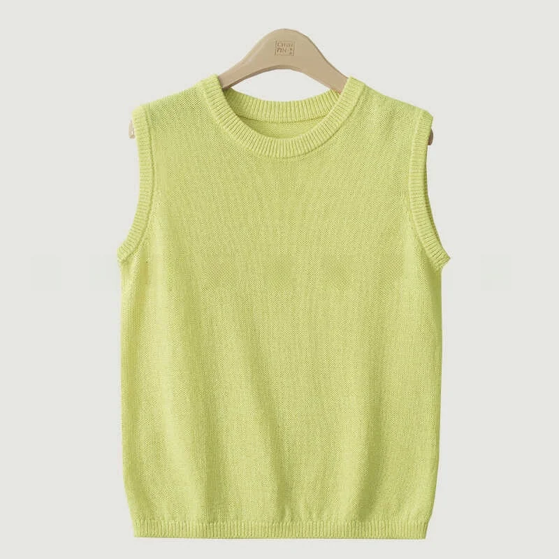 Knitted Sleeveless round Neck Vest Women's Thin Versatile Top Spring Summer New Style Fashionable Shirt Commute Style ...
Knitted Sleeveless round Neck Vest Women's Thin Versatile Top Spring Summer New Style Fashionable Shirt Commute Style ...