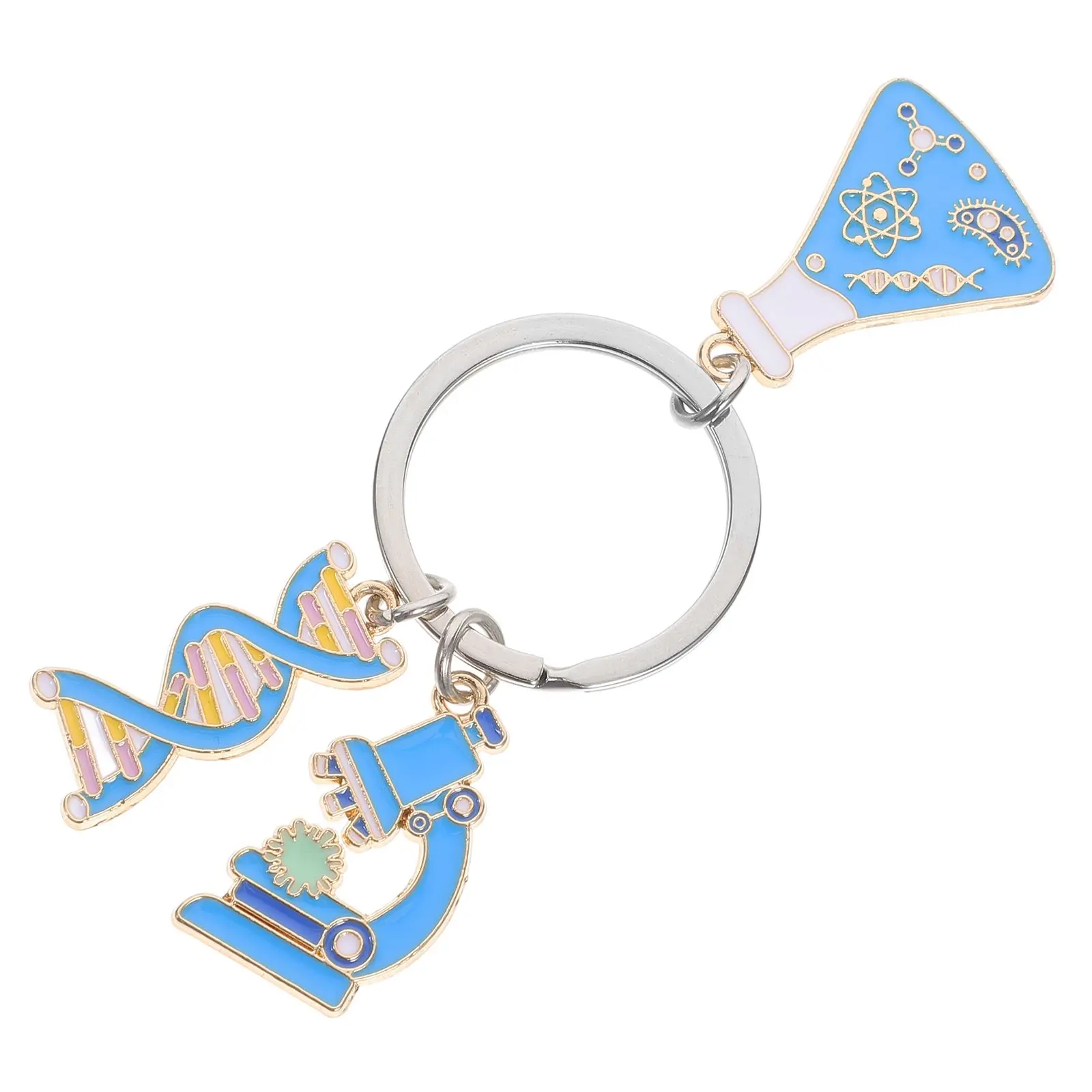 Microscope Keychain Double Helix Metal Lab Fob Charm Keychains Accessories DNA Pendant Bag Wallet Decoration Science Gift
Microscope Keychain Double Helix Metal Lab Fob Charm Keychains Accessories DNA Pendant Bag Wallet Decoration Science Gift