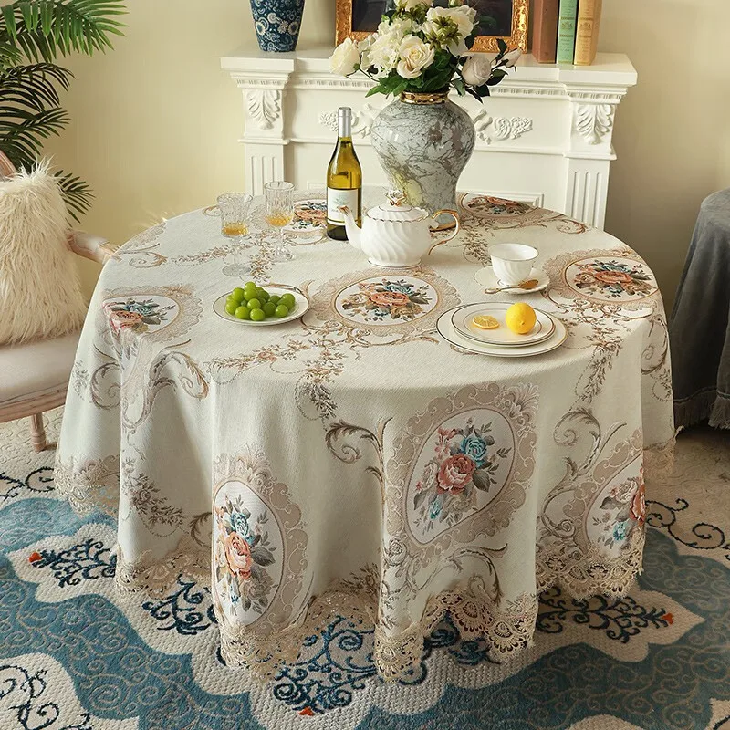 Elegant Jacquard Chenille Lace Dining Table Cover Bedside Desk Covers Round Coffee Tablecloth For Home Decorative
Elegant Jacquard Chenille Lace Dining Table Cover Bedside Desk Covers Round Coffee Tablecloth For Home Decorative