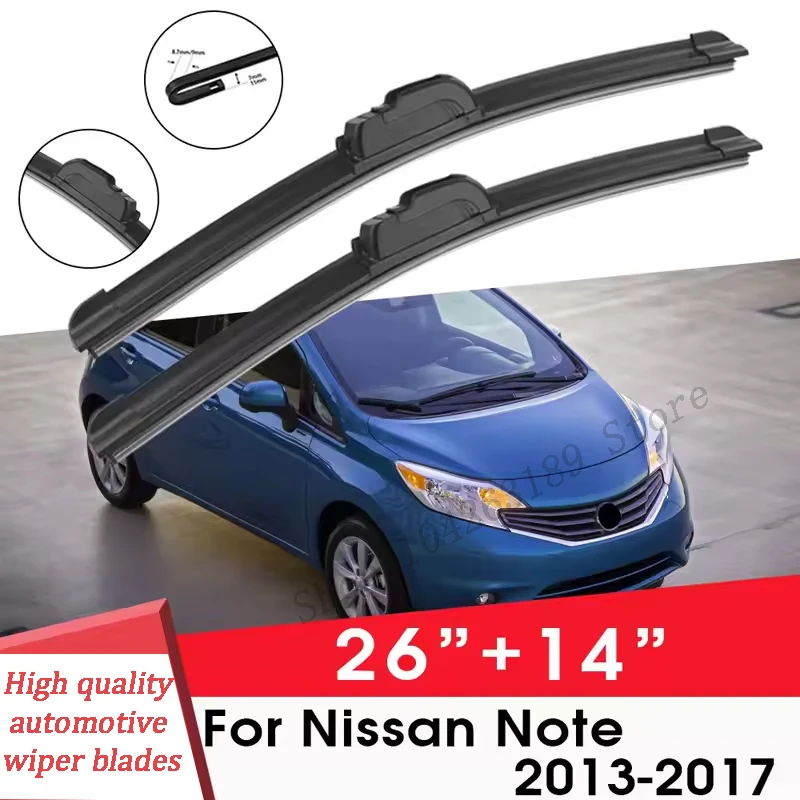 Car Wiper Blade Blades For Nissan Note 2013-2017 26"+14" Windshield Windscreen Clean Rubber Silicon Cars Wipers Accessories
Car Wiper Blade Blades For Nissan Note 2013-2017 26"+14" Windshield Windscreen Clean Rubber Silicon Cars Wipers Accessories