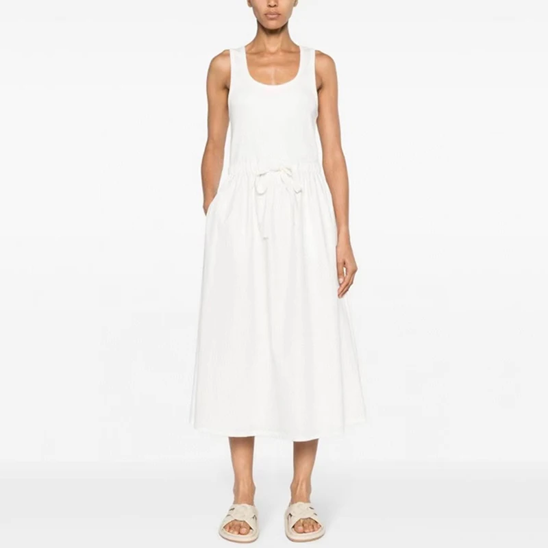 Women's sporty style undershirt style patchwork long dress, drawstring waist, high quality cotton long dress, 2024, summer, new,
Women's sporty style undershirt style patchwork long dress, drawstring waist, high quality cotton long dress, 2024, summer, new,