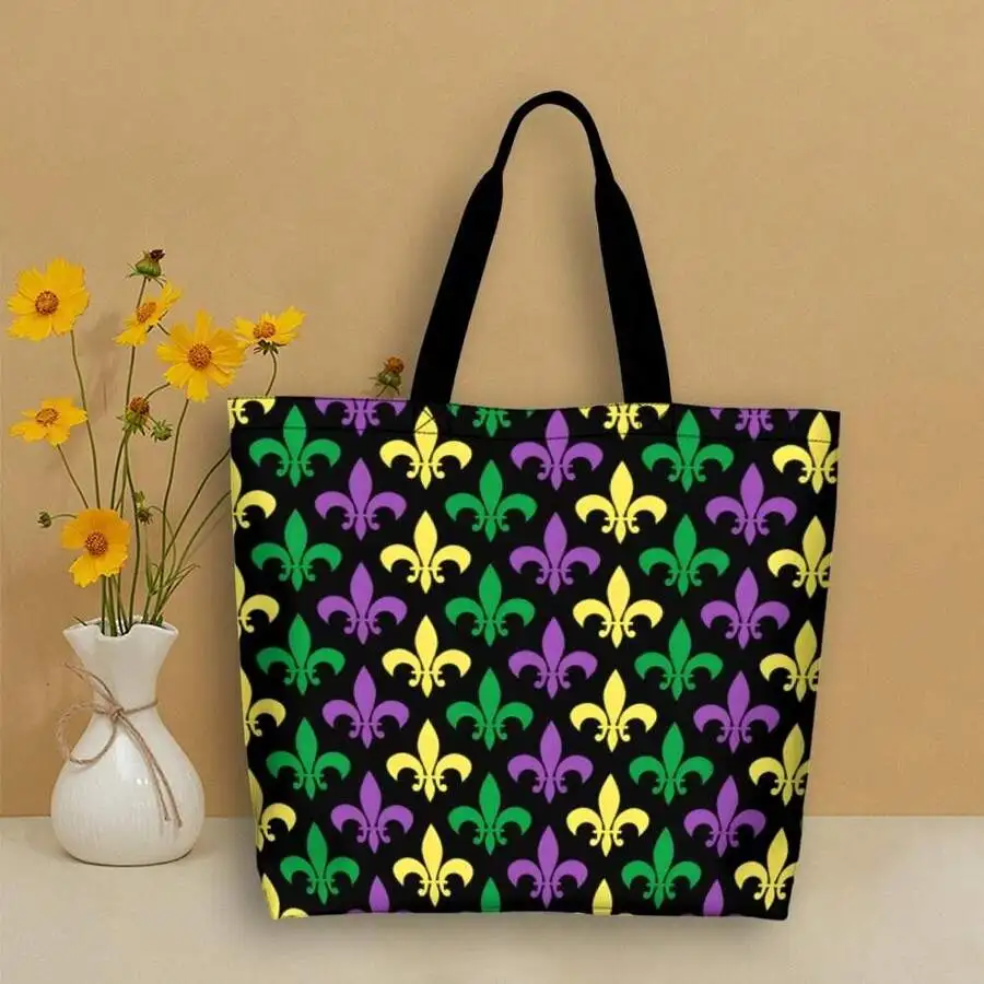 Mardi Gras Fleur De Lis Pattern Tote Bag Colorful Casual Shopping Bag For Women Men
Mardi Gras Fleur De Lis Pattern Tote Bag Colorful Casual Shopping Bag For Women Men