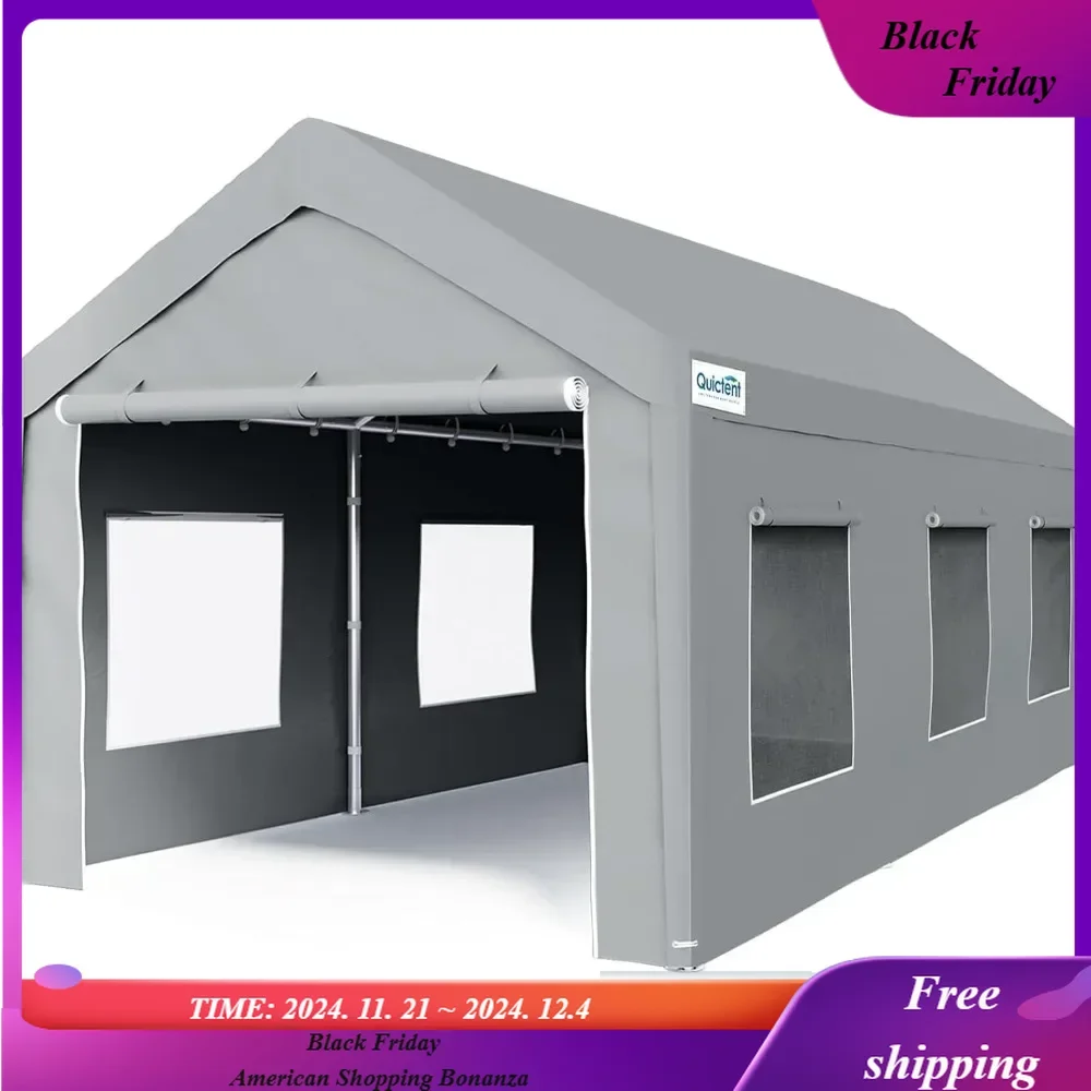 12'x20' Carport with Roll-up Ventilated Windows, Anti-Snow Car Port Heavy Duty Car Canopy RV Carport Canopy Portable Garage
12'x20' Carport with Roll-up Ventilated Windows, Anti-Snow Car Port Heavy Duty Car Canopy RV Carport Canopy Portable Garage