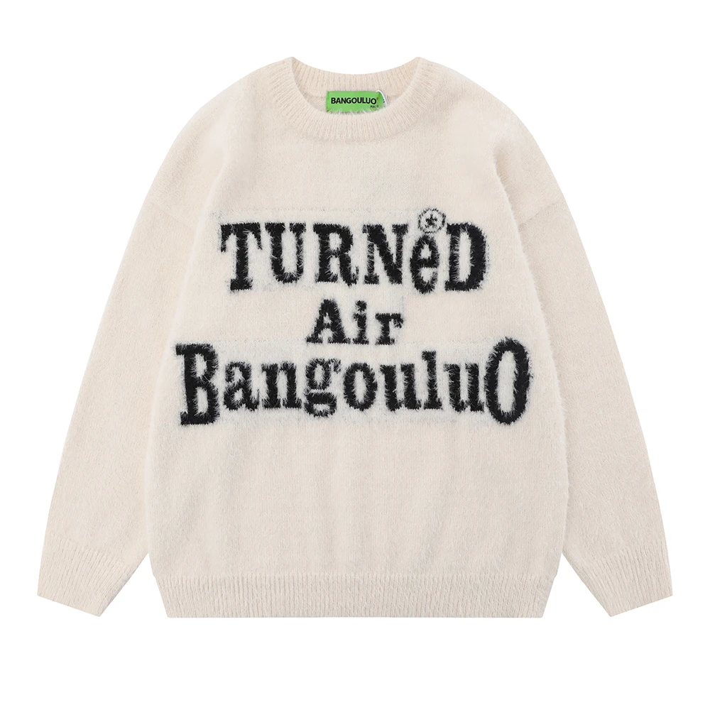 Men's long-sleeved loose-fitting sweater with round neck and letter embroidery, American-style sweater for autumn and winter
Men's long-sleeved loose-fitting sweater with round neck and letter embroidery, American-style sweater for autumn and winter